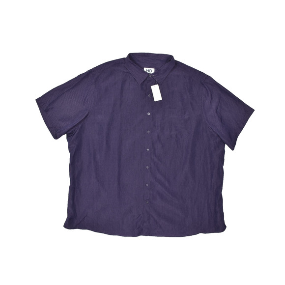 NEW Harbor Bay Men's Blue Short Sleeve Button Down Shirt Big & Tall Size 3XL - Picture 1 of 8